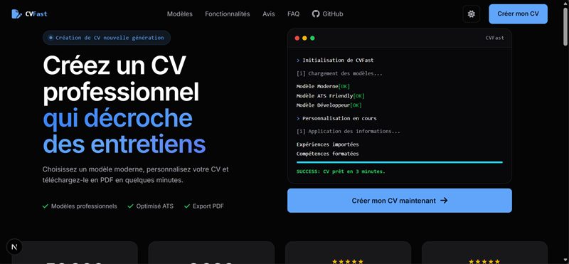 cvRapide - Générateur de CV en PDF